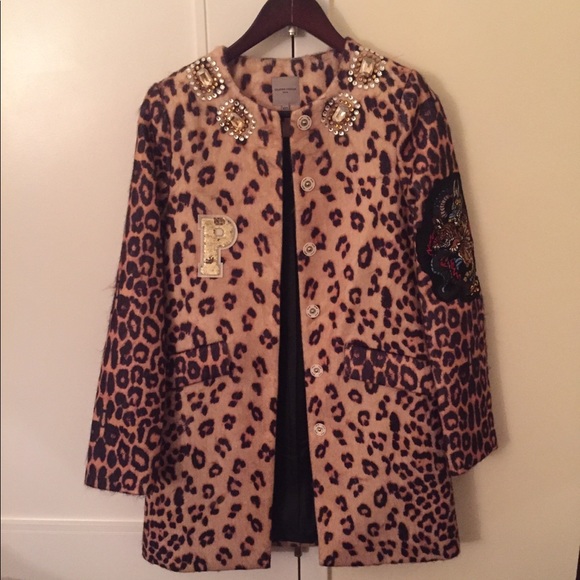 Silvian Heach Leopard Coat XXS - Picture 1 of 8